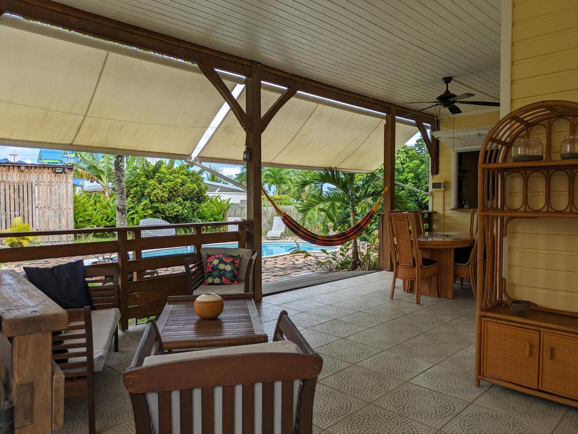 Lamentin Charmante Villa Creole Climatisee, Jardin Tropical Et Piscine Prives מראה חיצוני תמונה